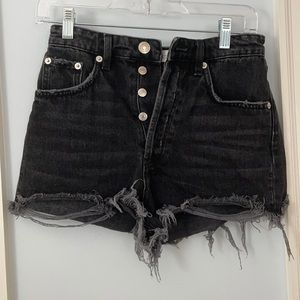 Black Zara denim shorts